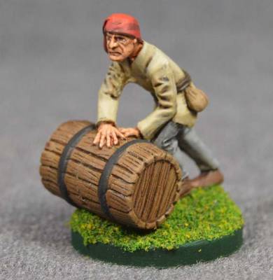 Man rolling Barrel
