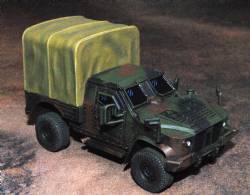 JLTV Troop carrier pick up truck with canvas cover